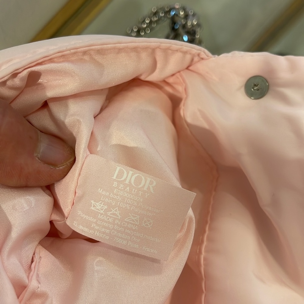 Dior Pink Clutch with Silver Chain - Picture 11 of 13